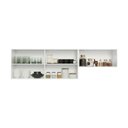 Ver imagem 2 de Kit 2 Armários de Cozinha Aéreos 190cm 3 Portas Florença Multimóveis MP2440 Branco