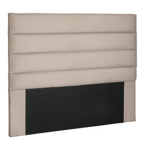 Cabeceira Estofada Cama Box Casal King Size La Italian 195cm Suede Bege - Desk Design