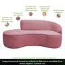 Sofá Curvo 2 Lugares 150cm Braço Esquerdo Eron Veludo Rosa - Nexta Casa - 4