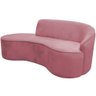 Sofá Curvo 2 Lugares 150cm Braço Esquerdo Eron Veludo Rosa - Nexta Casa - 1