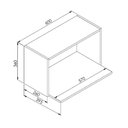 Ver imagem 3 de Nicho Armário Parede Aéreo Suspenso Multiuso Organizador Para Microondas De Cozinha Funcionale