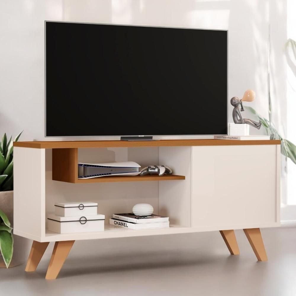Rack Tvs 60 Polegadas Newport Beach Off White Nature | MadeiraMadeira