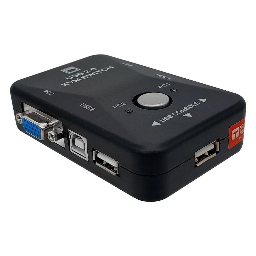 Switch Kvm (chaveador) Gv Brasil, 2x Portas Vga, 2x Portas Usb, Plug And Play - Kvm.02p - 1