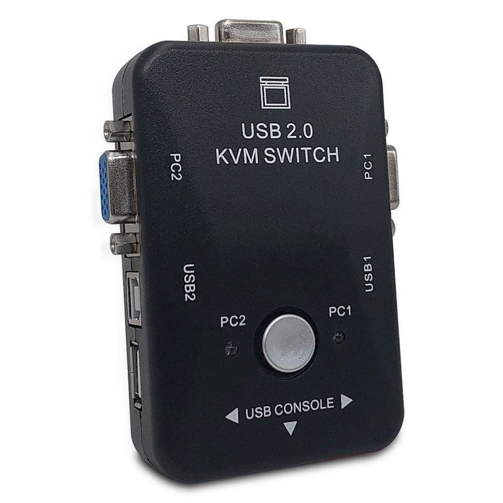 Switch Kvm (chaveador) Gv Brasil, 2x Portas Vga, 2x Portas Usb, Plug And Play - Kvm.02p - 2