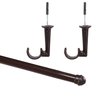 Kit Varão Simples para Cortinas 1,60 Metros 28mm suporte de teto Decoribitinga - 1