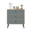Ver imagem 4 de Cômoda com 3 Gavetas para Quarto Pés Palito