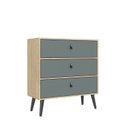 Ver imagem 2 de Cômoda com 3 Gavetas para Quarto Pés Palito