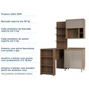 Ver imagem 7 de Cozinha Compacta 4 Peças com Bancada Mesa Gourmet Armário com Nicho Balcão 80cm Mel Luciane Móveis