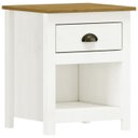 Ver imagem 3 de Comoda 4 Gav e 02 Mesas de Cabeceira Madeira Maciça Branco Freijo Milani Store