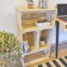 Caixote de Madeira Quadrado Grande 29X29X58 em Maderia de Pinus - NATURAL - 1
