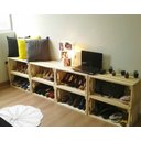 Ver imagem 5 de Caixote de Madeira Quadrado Grande 29X29X58 em Maderia de Pinus - NATURAL