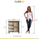 Ver imagem 3 de Armário Multiuso Fruteira 68 x 75cm Cozinha 1 Porta MDP Dakar Branco - Clicklar