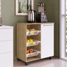 Armário Multiuso Fruteira 68 x 75cm Cozinha 1 Porta MDP Dakar Branco - Clicklar - 1