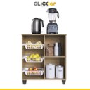 Ver imagem 2 de Armário Multiuso Fruteira 68 x 75cm Cozinha 1 Porta MDP Dakar Branco - Clicklar