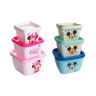 Kit 03 Potinhos Porta Lanche Infantil Mickey ou Minnie 140ml | 270ml | 470ml - Plasútil - 1