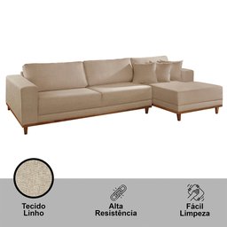 Sofá Cronos 03 Metros Chaise Lado Direito Meu Sofá Online - 4