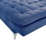 Sofá Cama 3 Lugares Pratic Veludo Azul Marinho - 5