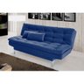 Sofá Cama 3 Lugares Pratic Veludo Azul Marinho - 1