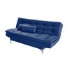 Sofá Cama 3 Lugares Pratic Veludo Azul Marinho - 4
