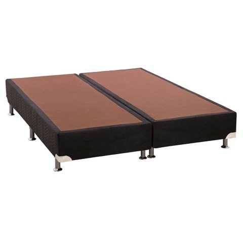 Base de Cama Box Camurca Preto Queen 158 cm (LARG) Alto - 42901