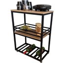 Ver imagem 1 de Carrinho Adega de Sala Industrial Ferro e Mdf