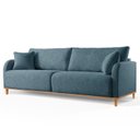 Ver imagem 4 de Sofá Fixo 3 Lugares Luxo 220cm Camila Azul