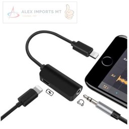 Cabo Adaptador Fone P2 + Entrada Carregador 2 em 1 - 3