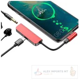 Cabo Adaptador Fone P2 + Entrada Carregador 2 em 1 - 2