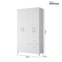 Ver imagem 5 de Guarda Roupa Mobi 4 Portas e 2 Gavetas Flex Branco Fosco - Móveis Albatroz Branco Fosco