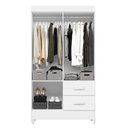 Ver imagem 3 de Guarda Roupa Mobi 4 Portas e 2 Gavetas Flex Branco Fosco - Móveis Albatroz Branco Fosco