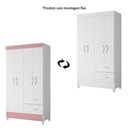 Ver imagem 4 de Guarda Roupa Mobi 4 Portas e 2 Gavetas Flex Branco Fosco - Móveis Albatroz Branco Fosco