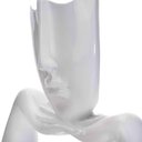 Ver imagem 3 de Escultura Decorativa Máscara Com Base Descanso Em Cerâmica Branco 23x30 Cm - D’Rossi