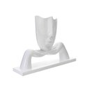 Ver imagem 4 de Escultura Decorativa Máscara Com Base Descanso Em Cerâmica Branco 23x30 Cm - D’Rossi