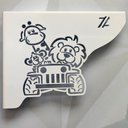 Ver imagem 7 de Mãos Francesas Decorativas 20cm Menino Safari Branco Aço para Prateleira Pequena