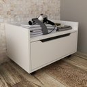 Ver imagem 6 de Balcao Gabinete 60 Cm 1 Gaveta e 4 Rodizios Bn3647 Branco Tecno Mobili