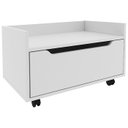 Ver imagem 1 de Balcao Gabinete 60 Cm 1 Gaveta e 4 Rodizios Bn3647 Branco Tecno Mobili