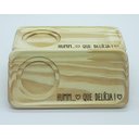 Ver imagem 1 de Kit Jogo Conjunto 3 Pires Retangulares P/ Xícaras de Café e Chá - Pinus