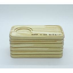 Kit Jogo Conjunto 3 Pires Retangulares P/ Xícaras de Café e Chá - Pinus - 2