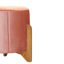 Ver imagem 2 de Puff Jade Pés em Madeira Veludo Cores - DS Estofados - Terracota