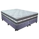 Ver imagem 1 de Cama Box Casal Bipartido Suede + Colchão Anjos Black Graphite Molas Ensacadas 138x188x64cm Cinza