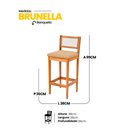 Ver imagem 4 de Kit 04 Banquetas Altas Brunella 99cm com Encosto Telinha Estilo Palha Linho Palha - Abmaza