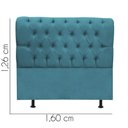 Ver imagem 3 de Cabeceira Estofada Cama Box Queen 160cm París Corino Azul Turquesa- Mabe Magazine