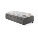 Ver imagem 7 de Base Box Cama Solteirão Sapateira Courino Linho Cinza e Colchão Hanover Inducol 96x203