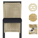 Ver imagem 3 de Mesa Bistro e 4 Banquetas Roma Preta Corda Náutica 12 Trama Original