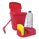 Ver imagem 1 de Kit Pia 3 Peças Lixeira 4,8 Litros Porta Detergente Esponja Bucha Sabão e Rodinho Organizador Premiu