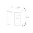 Ver imagem 3 de Armário C/ Balcão Banheiro Suspenso Bn3605 S/ Cuba 60cm e Espelho Bn3608 Branco - Tecno Mobili