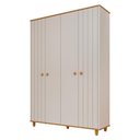 Ver imagem 2 de Guarda-Roupa Infantil 100% MDF 4 Portas e 3 Gavetas 152cm Multimóveis Crper-GRP135 Off White/