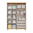Ver imagem 5 de Guarda-Roupa Infantil 100% MDF 4 Portas e 3 Gavetas 152cm Multimóveis Crper-GRP135 Off White/