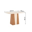 Ver imagem 3 de Mesa de Jantar 4 Lugares Lavínia Milla Nature/off White/linho - Pnr Móveis