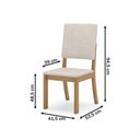 Ver imagem 4 de Mesa de Jantar 4 Lugares Lavínia Milla Nature/off White/linho - Pnr Móveis